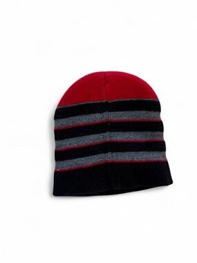 ✨ Y2K boys 2000s
Skater Grunge Black, Gray, and Red Horizontal Striped Beanie✨